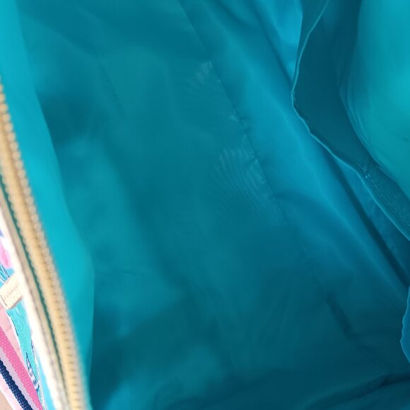 Lilly Pulitzer Overnight Duffle Amalfi Blue Lilly's Roadtrip EUC - Picture 13 of 17